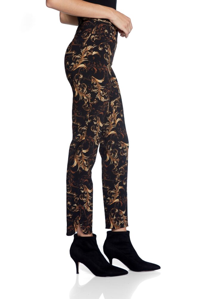 Womens Printed Superla Stretch Ankle Zip Pants Multi Jacobean, Soft  Surroundings Pants