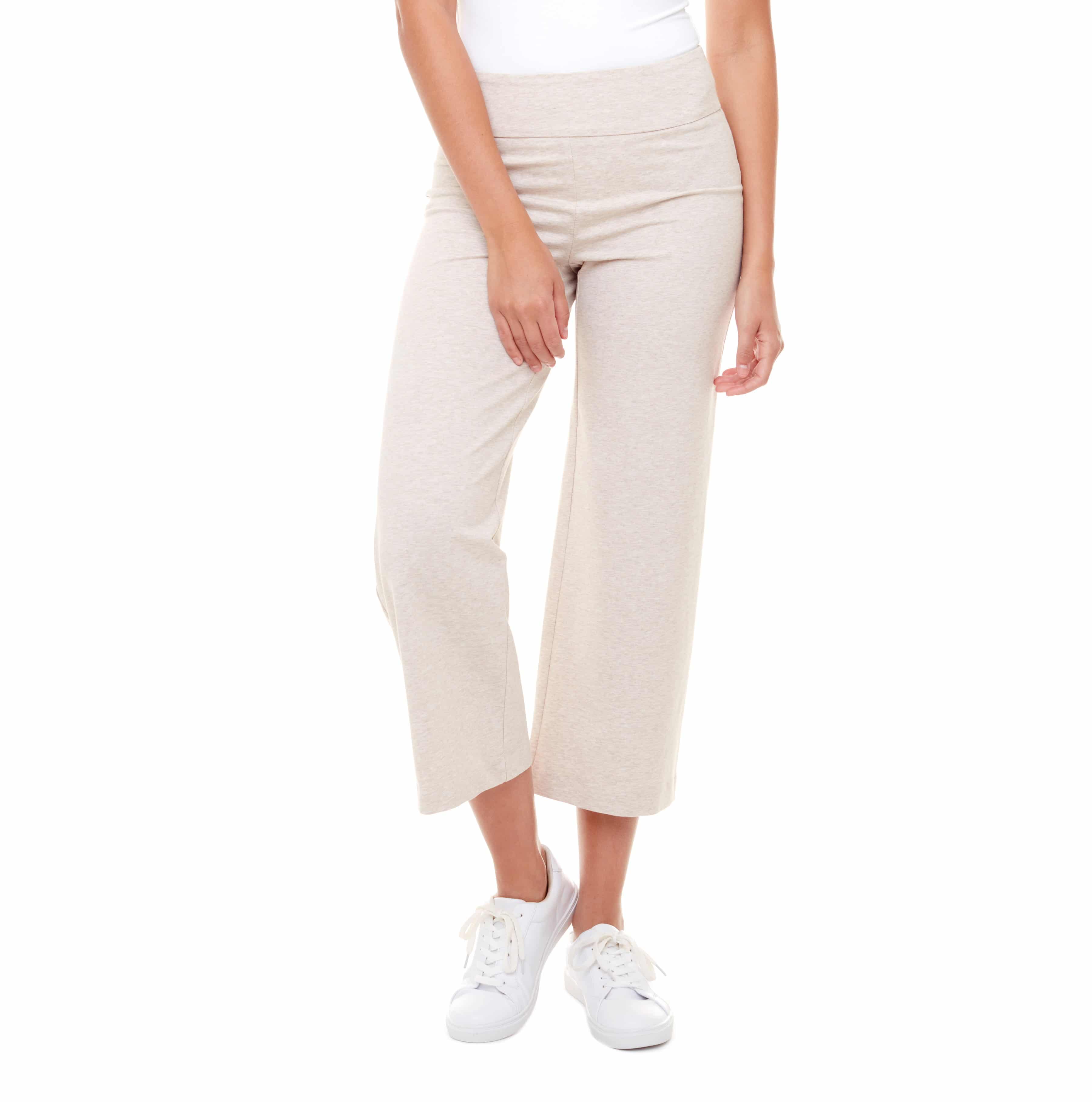TWILL CROPPED WIDE-LEG PANT - UP! Pants