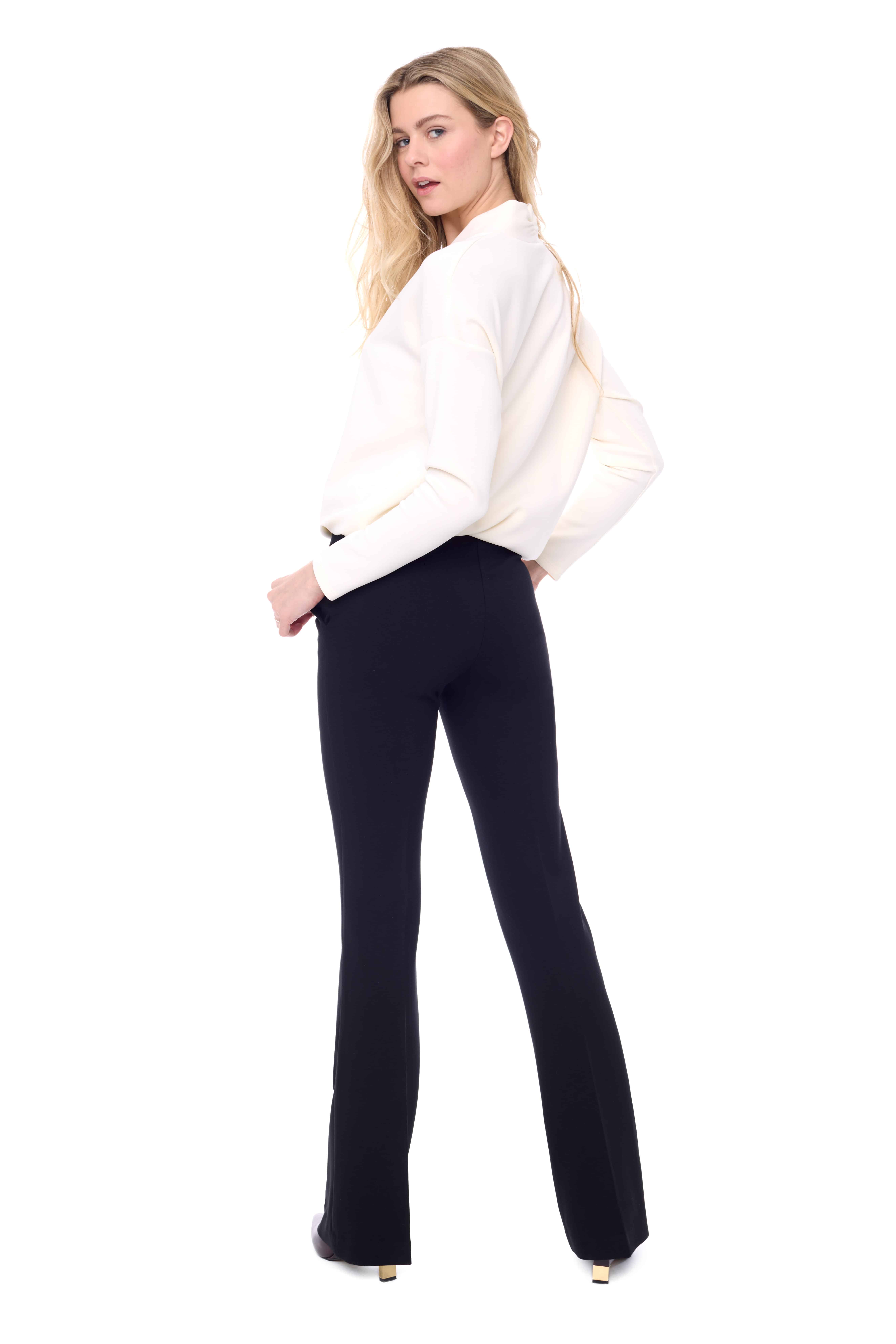 SOLID PONTE FULL-LENGTH BOOTCUT PANT - UP! Pants