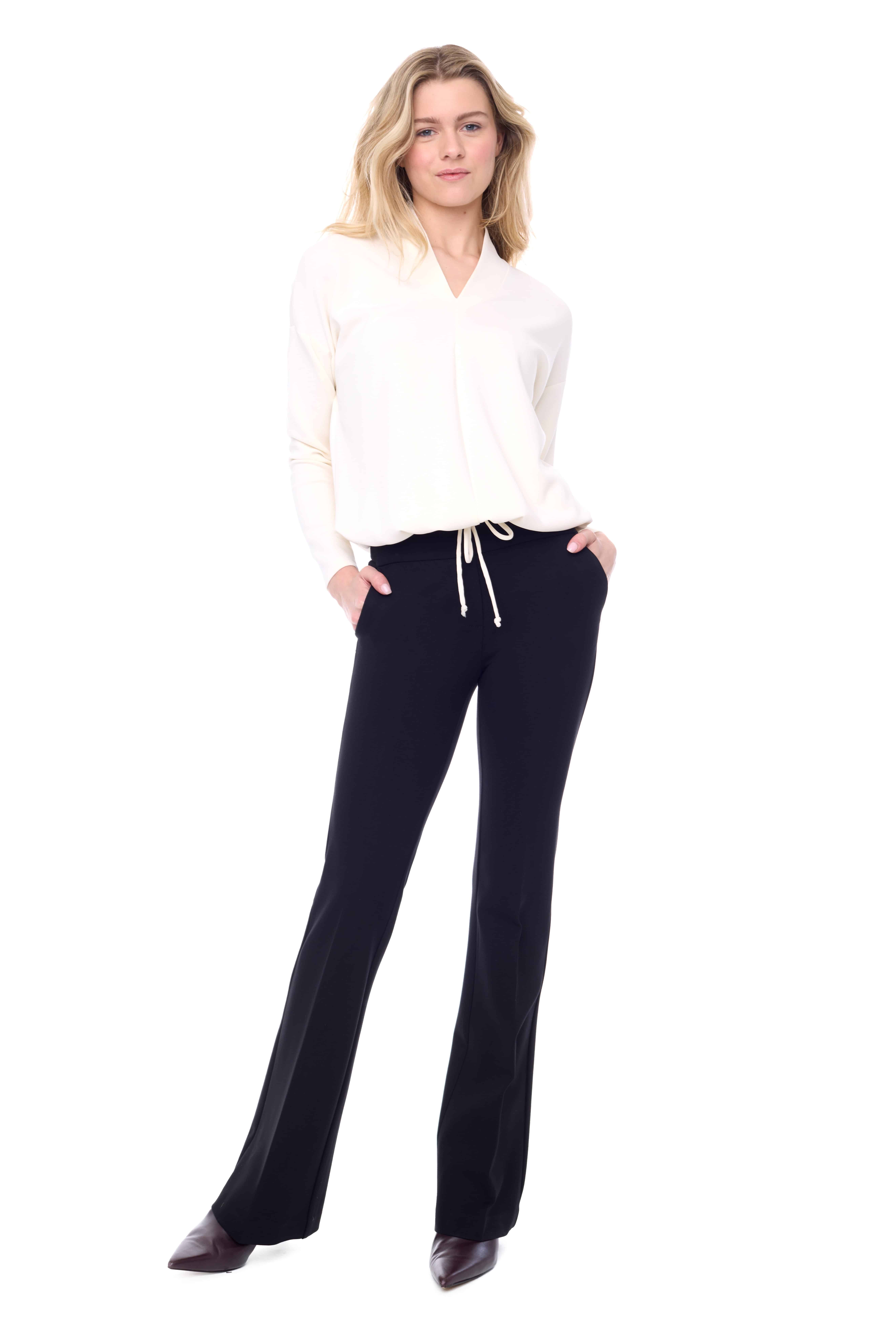 SOLID PONTE FULL-LENGTH BOOTCUT PANT